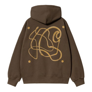 Sweatshirt Carhartt WIP Hooded Charm Link Sweatshirt Brun | I034423_9, 1