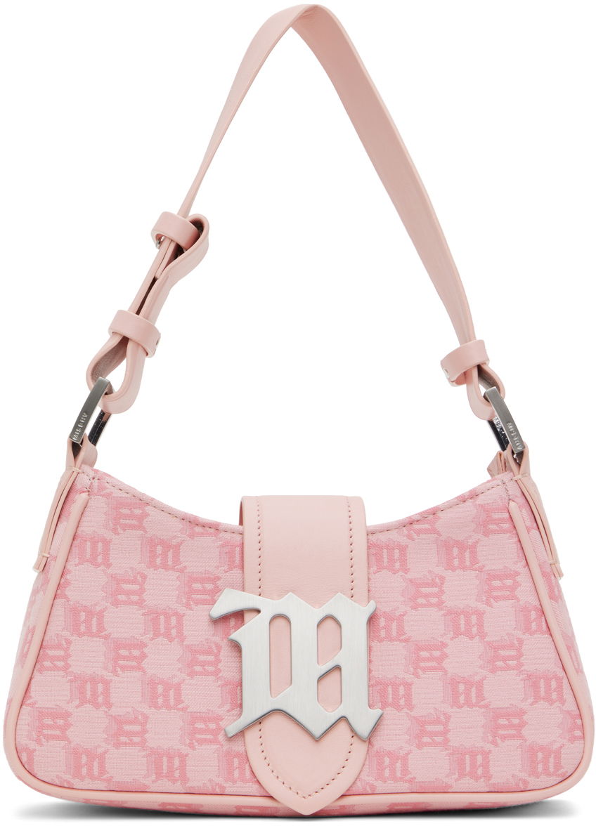 Skuldertaske MISBHV Jacquard Monogram Small Shoulder Bag Lyserød | 231A402, 0