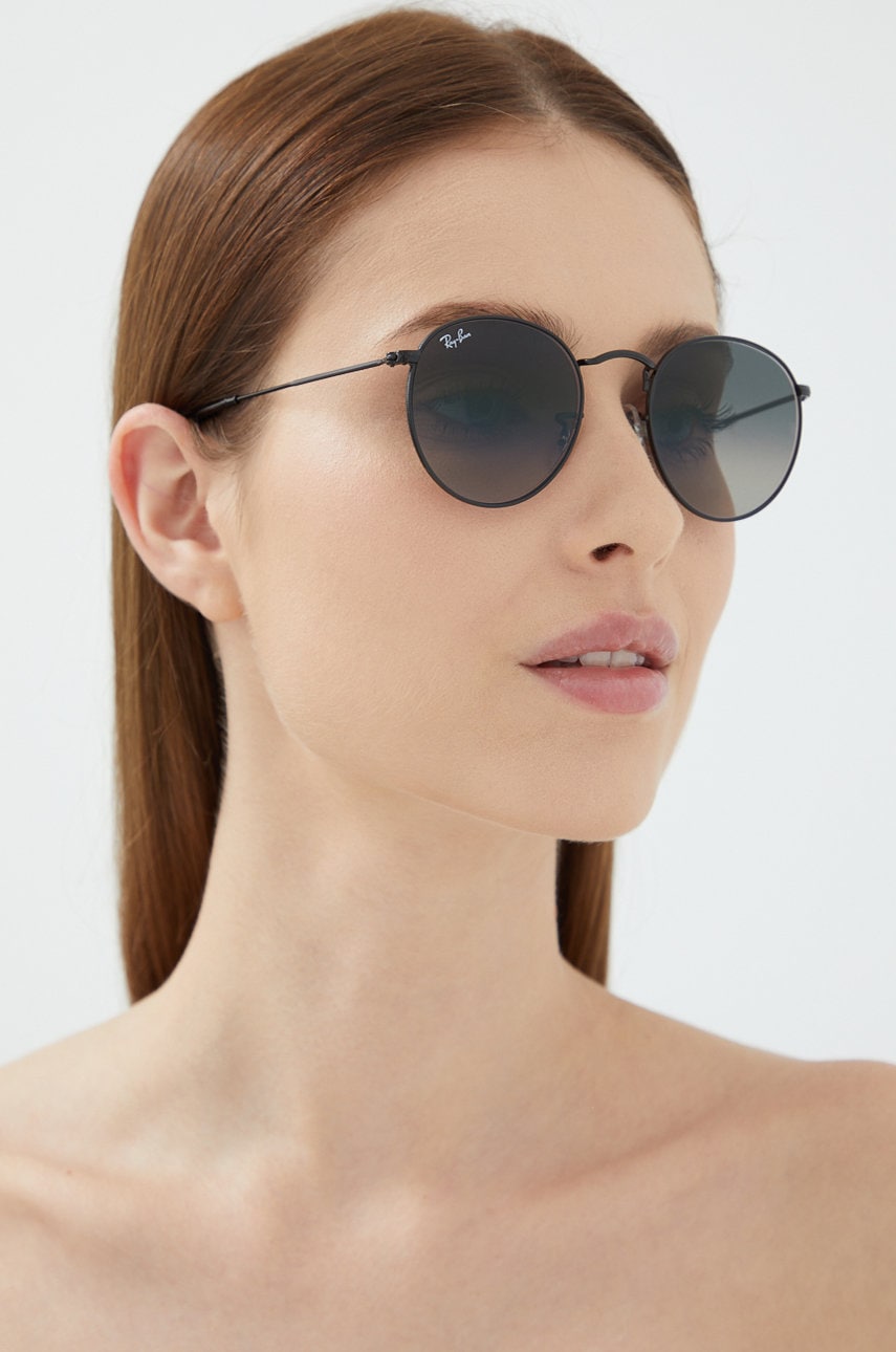 Solbriller Ray-Ban Ray-Ban Round Metal Sunglasses Sort | 0RB3447N.002/71.53.D, 0