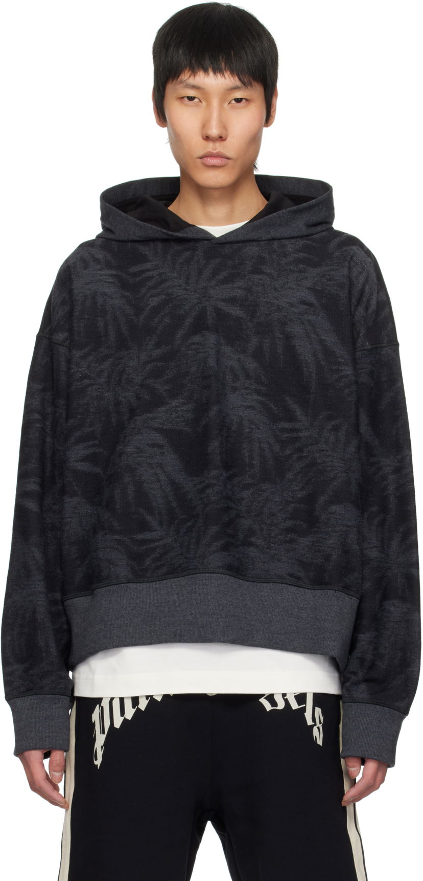 Sweatshirt Palm Angels Palm Angels Palms Hoodie Sort | PMBB169S25FAB0011009