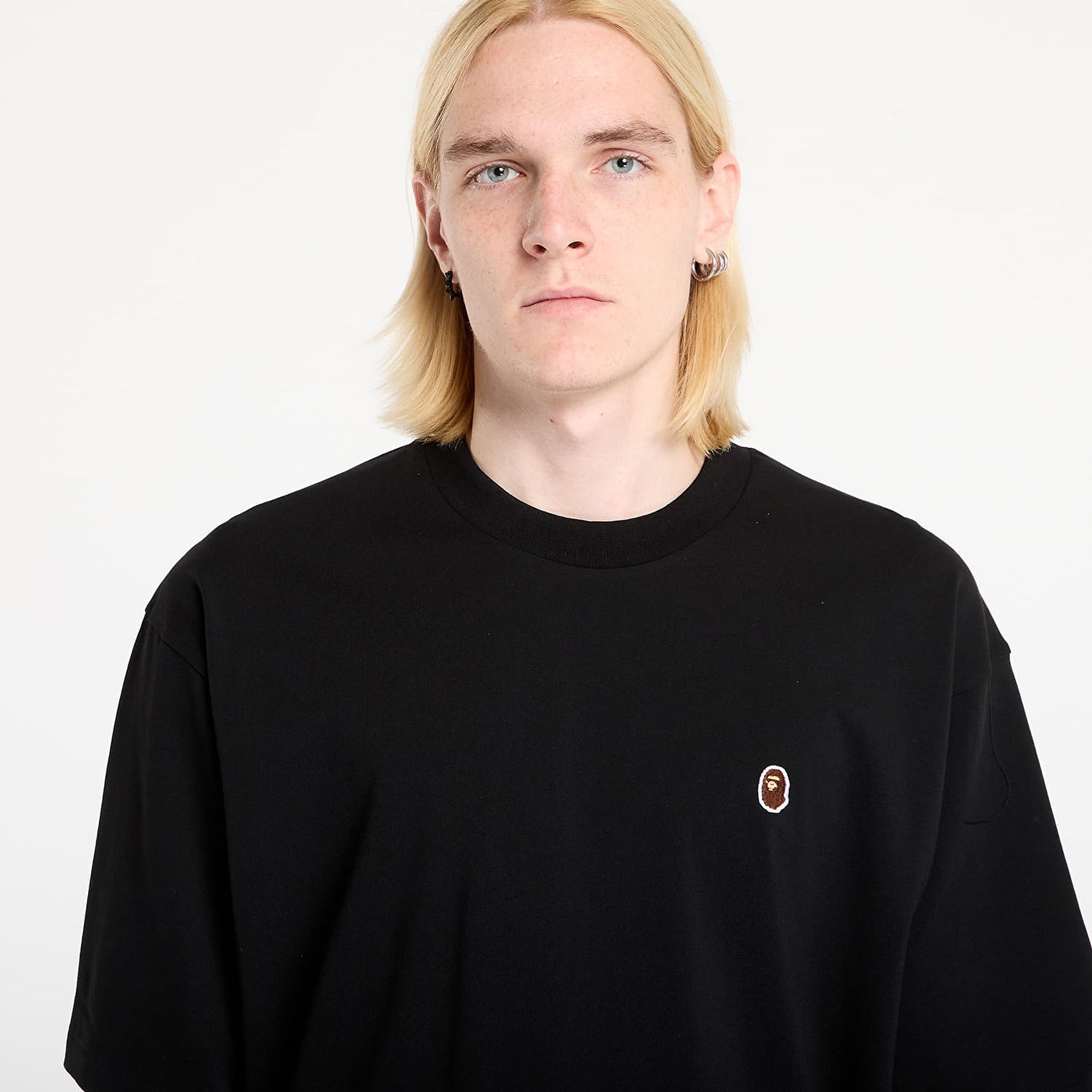 T-shirt BAPE One Point Relaxed Fit Tee XXL Sort | 001TEL801301MBLK, 1