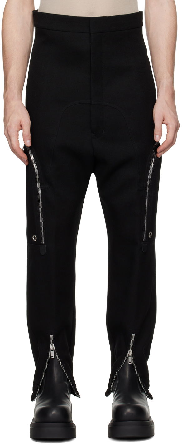 Cargo bukser Rick Owens Rick Owens Porterville Dirt Bauhaus Cargo Pants Sort | RU02D6363 WD