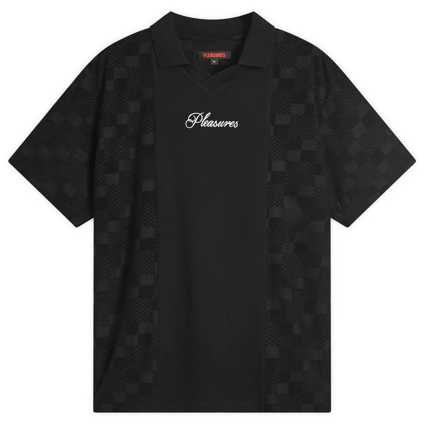 Polo skjorte Pleasures Pleasures Planets Polo Shirt, Size Large Sort | P25SU014-BLK