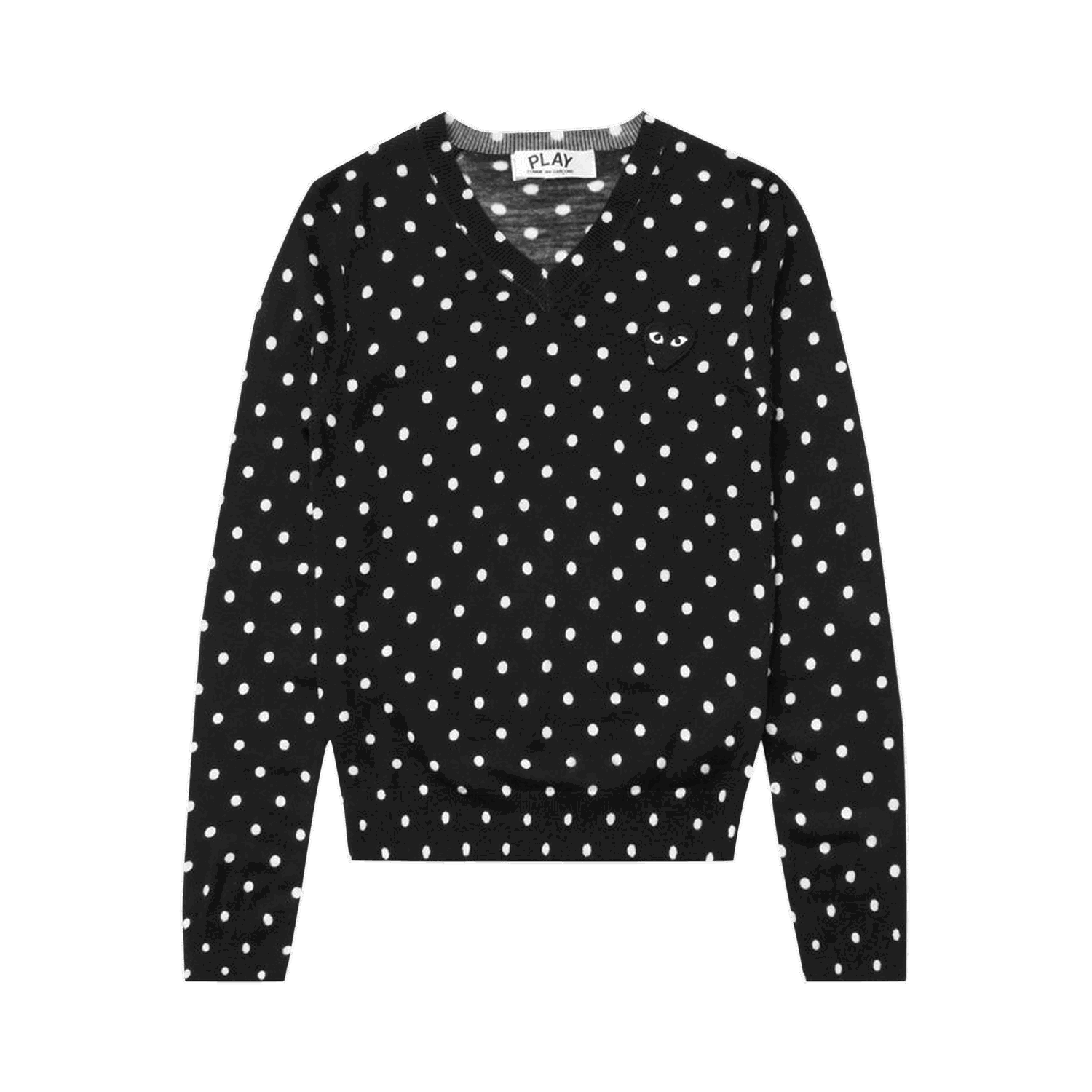 Sweater Comme des Garçons PLAY Polka Dot Crewneck Sort | az n035 051 1, 0