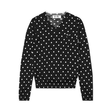 Sweater Comme des Garçons PLAY Polka Dot Crewneck Sort | az n035 051 1, 0