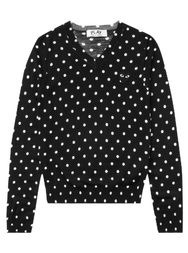 Sweater Comme des Garçons PLAY Polka Dot Crewneck Sort | az n035 051 1