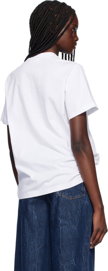 T-shirt GANNI GANNI Jersey Tattoo Lace T-Shirt Hvid | T4158, 2