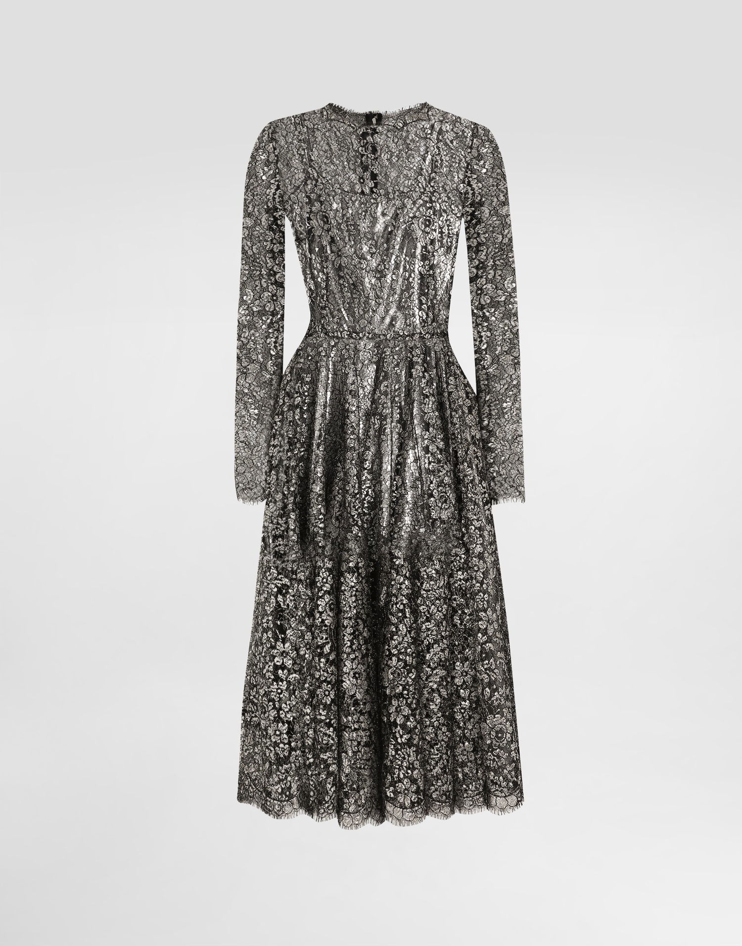 Kjole Dolce & Gabbana Lamé Lace Dress Collection Metalisk | F6TJOTILMCFS0998, 0