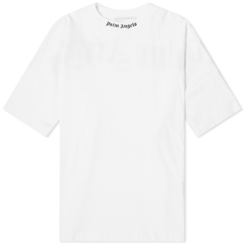 T-shirt Palm Angels Classic Logo Oversized Tee Hvid | PWAA023C99JER0020110, 0