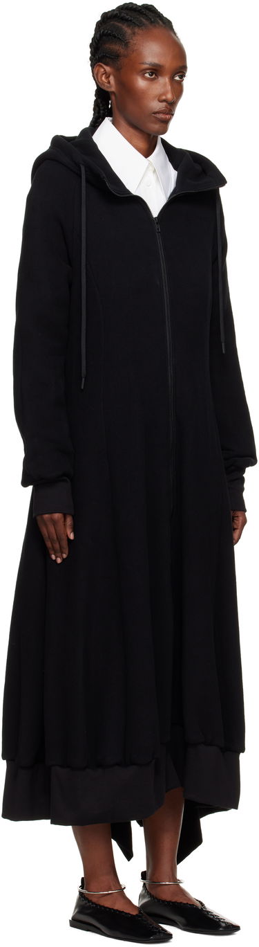 Kjole Yohji Yamamoto YOHJI YAMAMOTO Hooded Track Maxi Dress Sort | FM-D51-002, 1