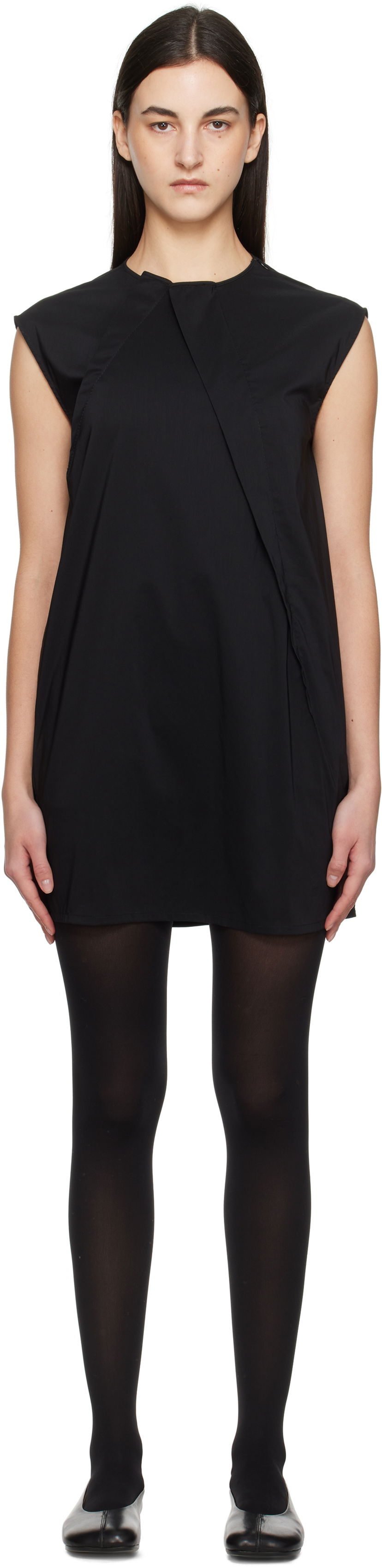 Kjole Maison Margiela MM6 Maison Margiela Shirting Darting Mini Dress Sort | S52DA0066 M35043