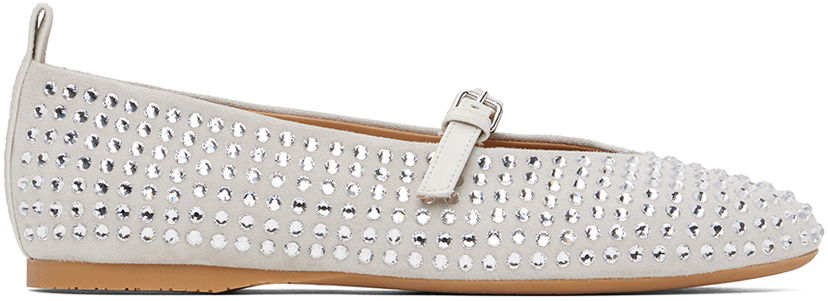 Skopleje JW Anderson JW Anderson Suede Mary Jane Ballerina Flats Grå | ANW43052A 20093