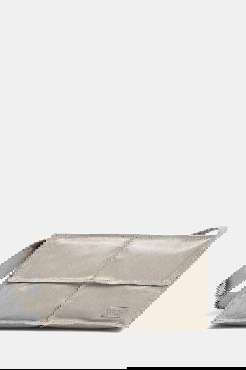 Skuldertaske Maison Margiela MM6 Maison Margiela Leather Paneled Shoulder Bag Grå | SB5WD0031.P8490.T1019, 0