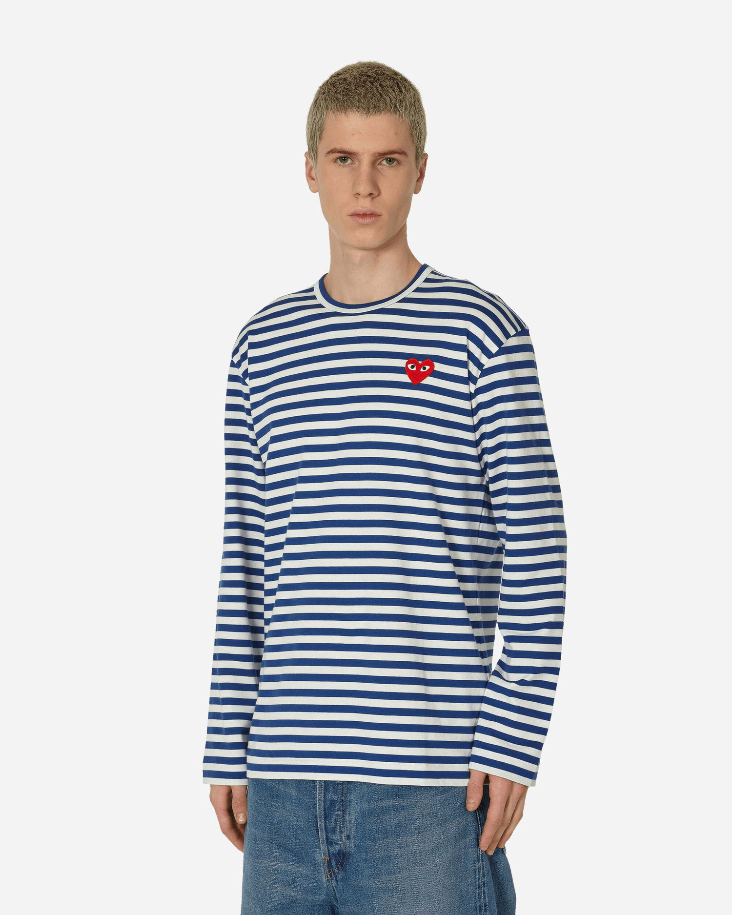 T-shirt Comme des Garçons Play Heart Stripe Logo Tee Flerfarvet | P1T164-2, 1