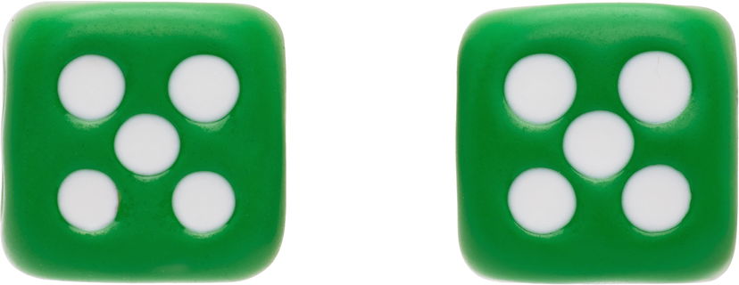 Øreringe VEERT VEERT 'The Enamel Dice' Earrings Grøn | OR03GREEN