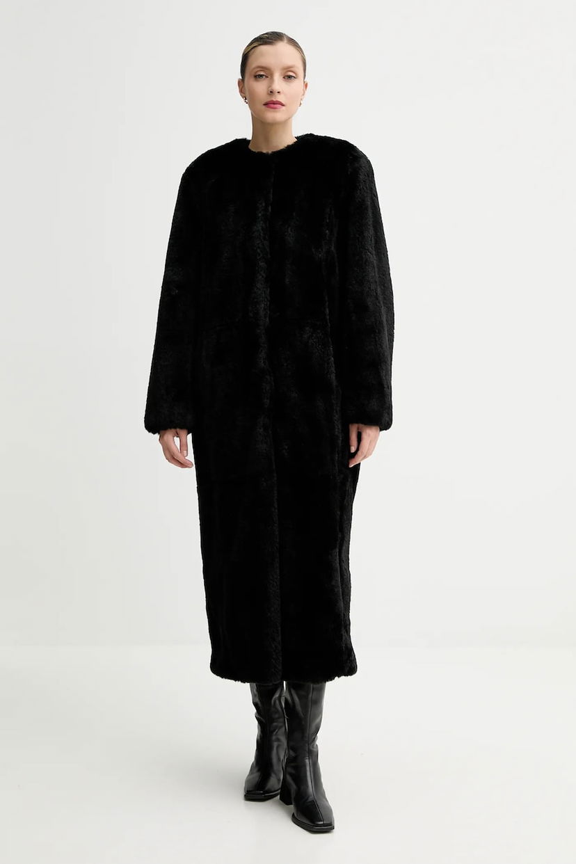 Frakker STAND STUDIO Long Faux Fur Coat Gracelyn Sort | 66578.9415