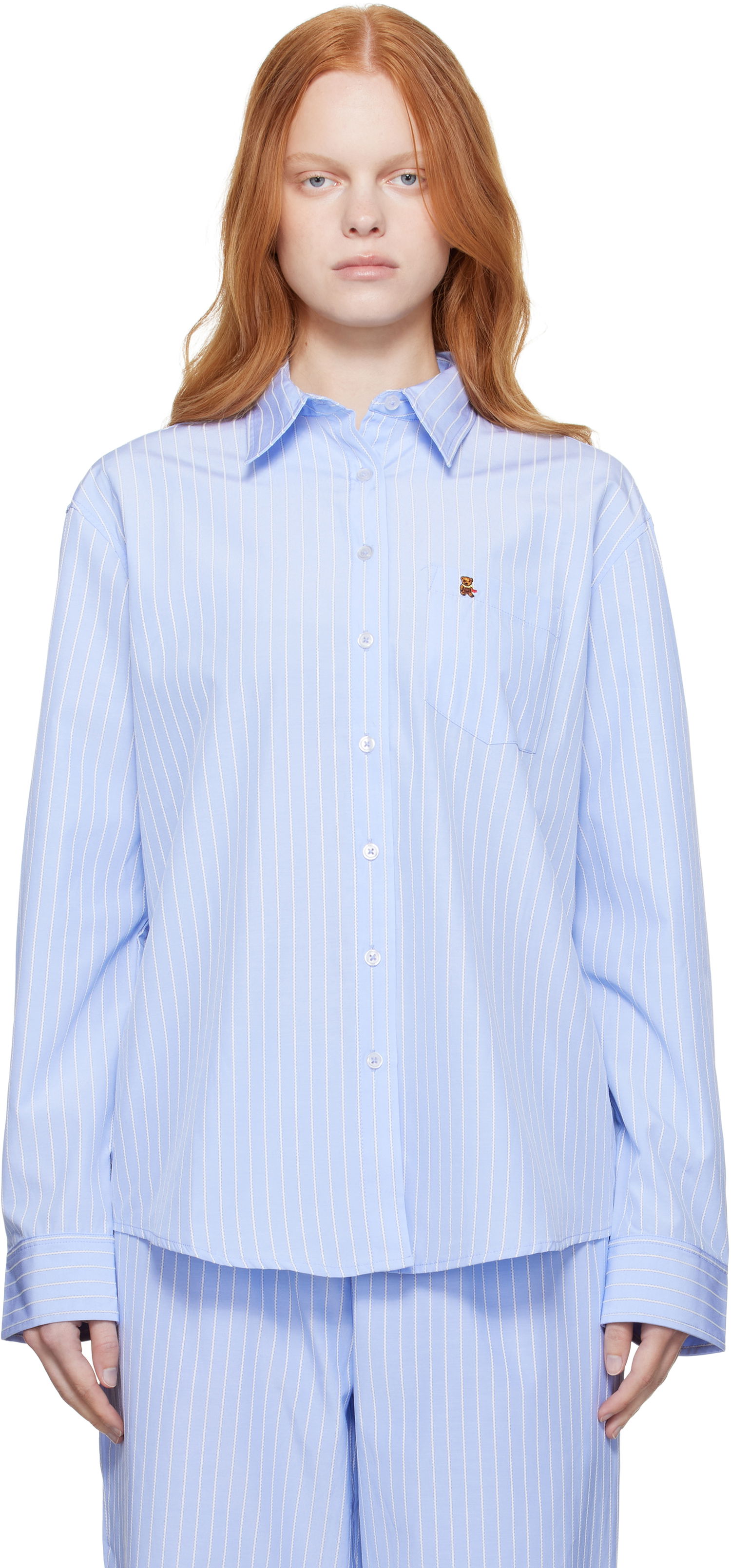 Skjorte GUIZIO Guizio Oona Striped Buttondown Shirt Blå | P25104W150, 0