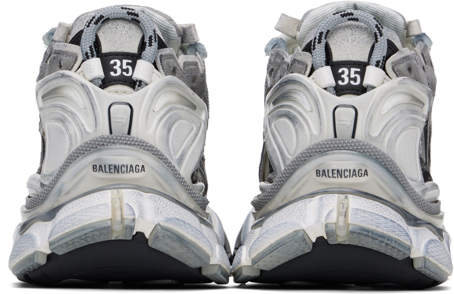 Sneakers og sko Balenciaga Runner Sneakers "Gray & White" Grå | 772774-W3RNY-9012, 1