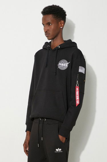 Sweatshirt Alpha Industries Space Shuttle Hoody Sort | 178317-03, 3