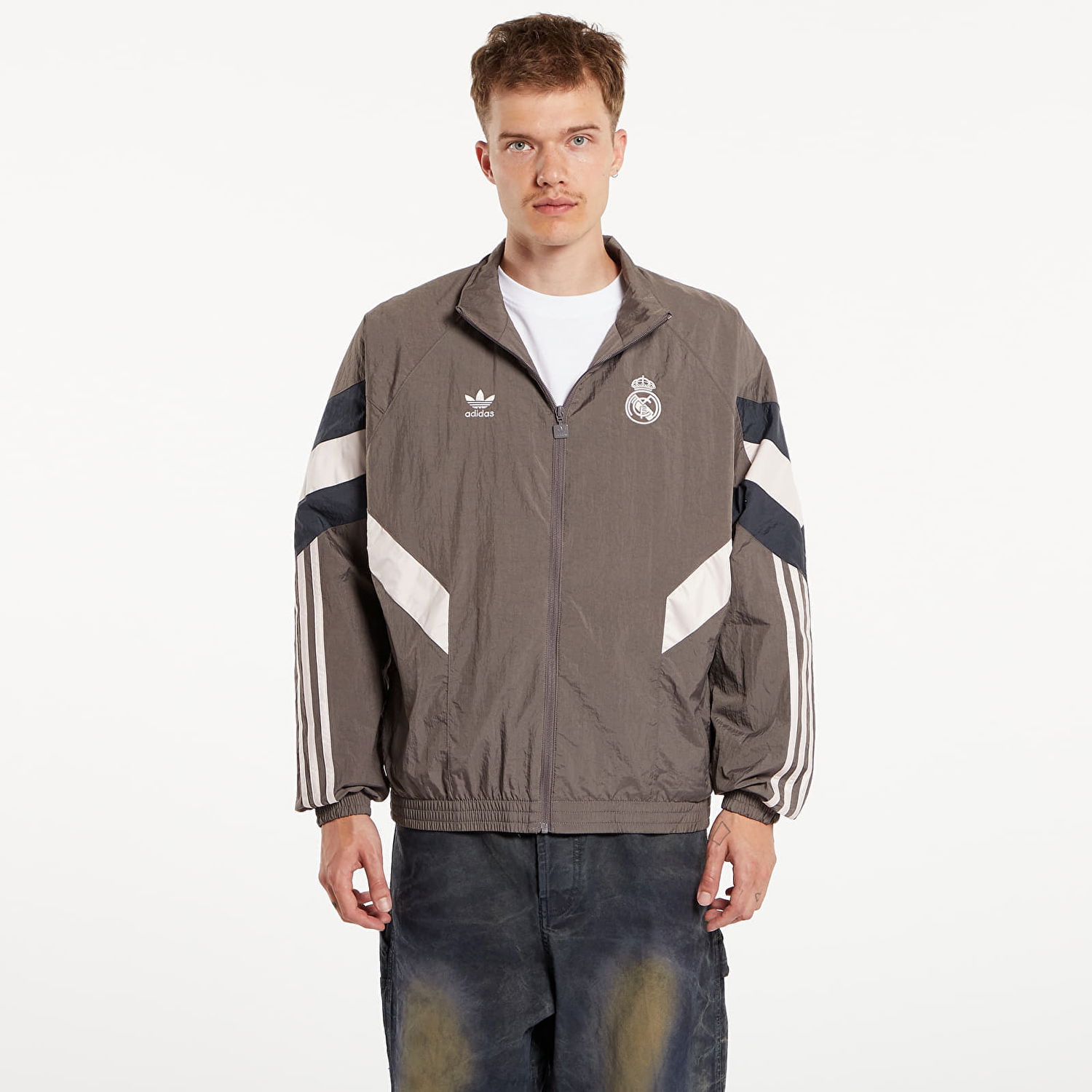 Vindjakke adidas Originals Real Madrid Originals Track Top Charcoal/ Dark Grey Grå | JI9479, 0