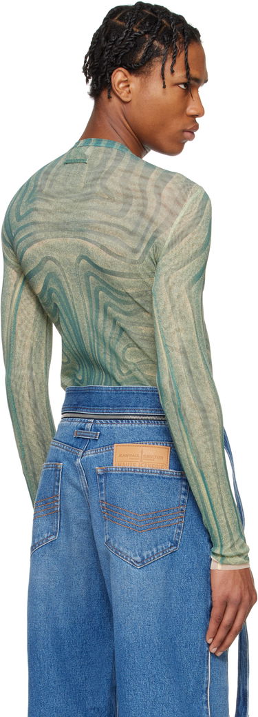T-shirt Jean Paul Gaultier Jean Paul Gaultier Spirale Print T-Shirt Grøn | 25/34-F-TO270-T587-0351, 2