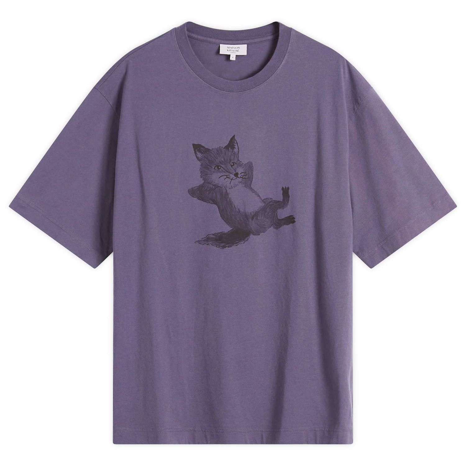 T-shirt MAISON KITSUNÉ Maison Kitsuné Chillax Fox Print Oversize T-Shirt Lilla | OM00108KJ0008-0120, 1