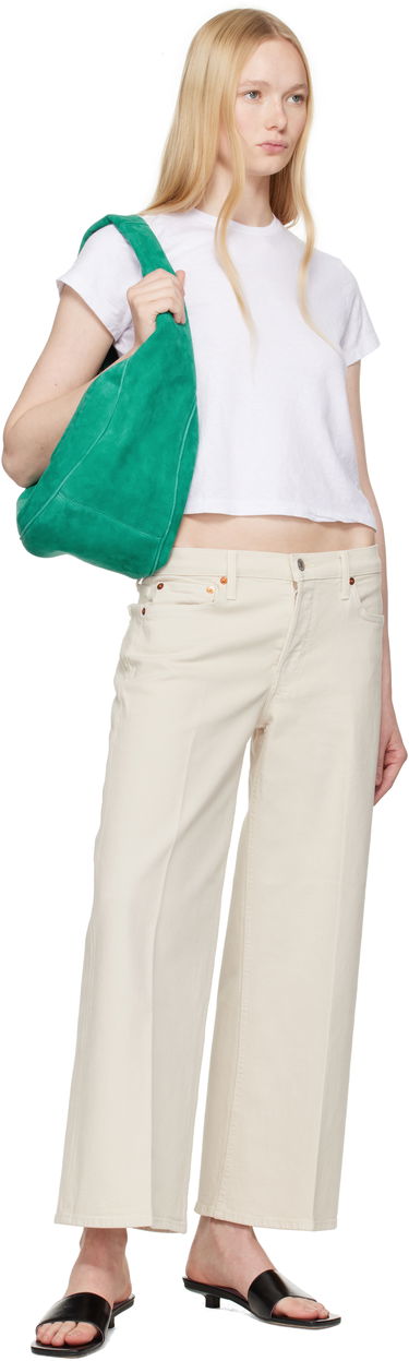 Skuldertaske BY FAR BY FAR Maxi Cush Suede Shoulder Bag Grøn | MWBSB022KL007GR047PL, 3
