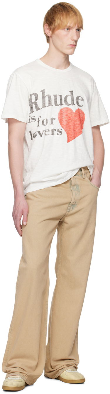 T-shirt Rhude Rhude Slub 'Lovers' T-Shirt Hvid | RHSS25TT24012, 4