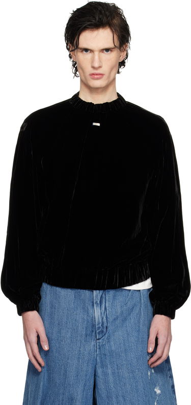 Sweatshirt ADER ERROR Velvet Relaxed Fit Sweatshirt Sort | BN01FWSW0101BK, 0