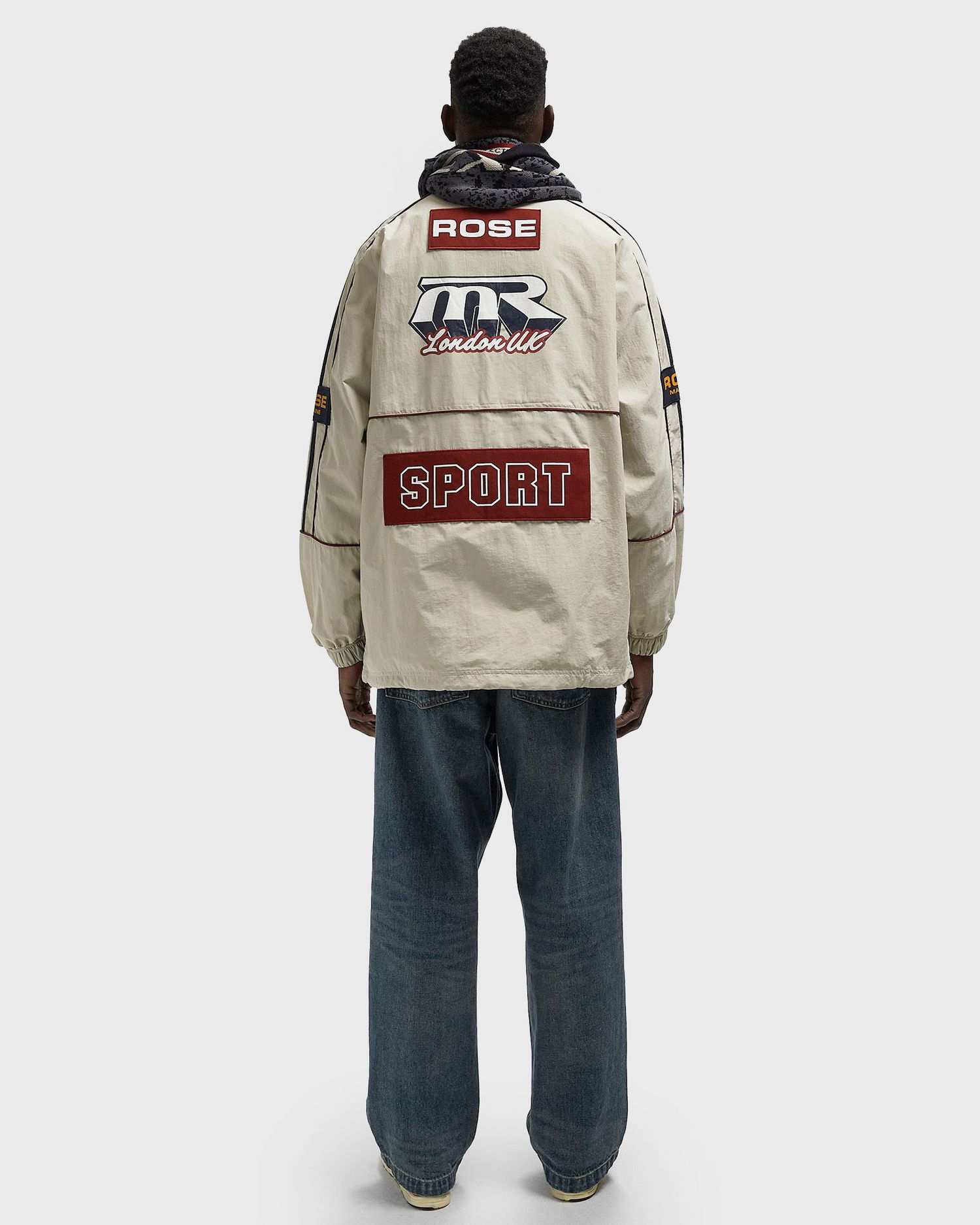 Vindjakke Martine Rose Martine Racing Stripe Checkerboard Half-Zip Pullover Flerfarvet | 121WP01052-WHT, 1