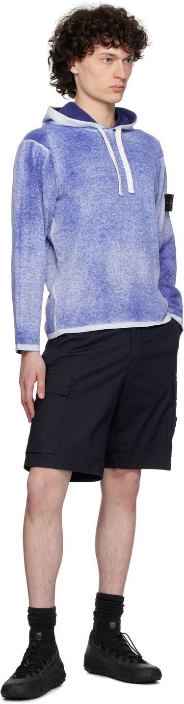 Shorts Stone Island Stone Island Stretch Cotton Tela Paracadute Shorts Mørkeblå | K1S15L100L08S0003, 4