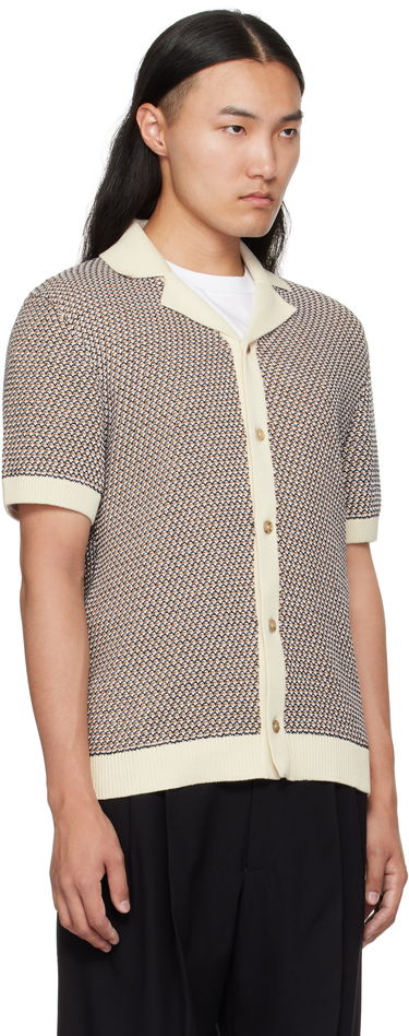 Sweater BOSS Regular-Fit Knitted Cotton Cardigan Beige | 50543163, 2
