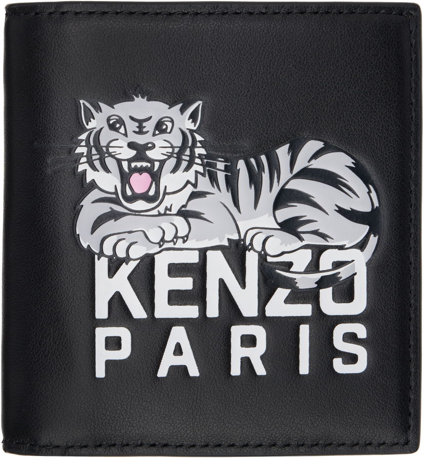 Tegnebog KENZO Kenzo Paris 'Kenzo Varsity' Leather Mini Wallet Sort | FF55PM603L46