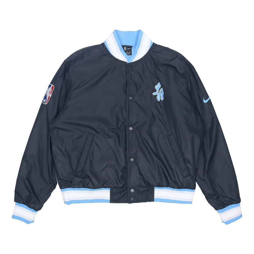 Bomberjakke Nike NBA Los Angeles Lakers Courtside Woven Jacket Mørkeblå | CN1441-010