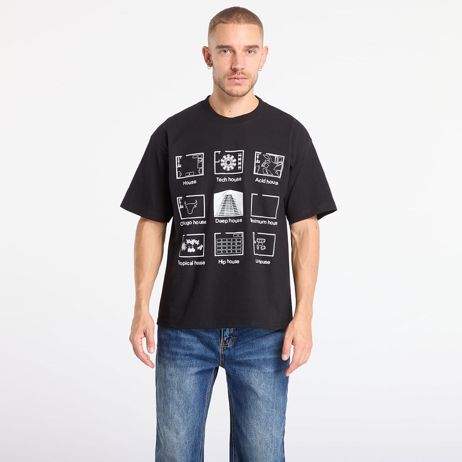 T-shirt Pleasures House Blend T-Shirt Sort | P25F075-BLACK, 0