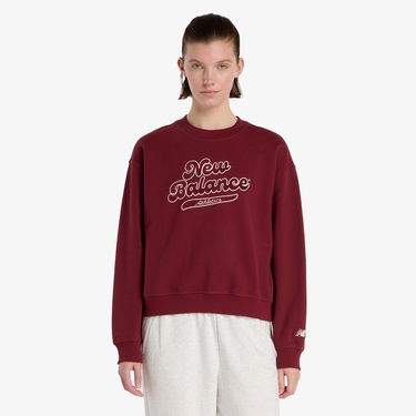 Sweatshirt New Balance Athletics Legacy Crew Sweatshirt Bourgogne | WT53901-MHB, 1