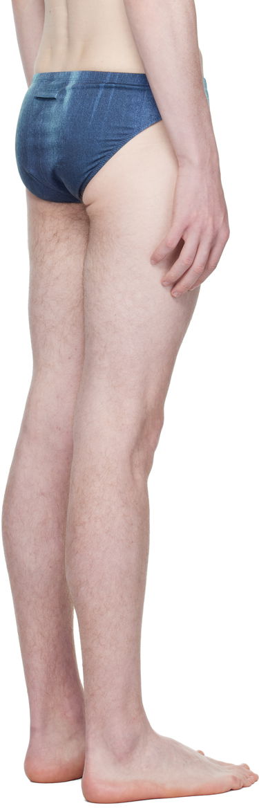 Badetøj Jean Paul Gaultier Jean Paul Gaultier Printed Swim Briefs Blå | 25/03-M-SW064-J010P-5557, 2
