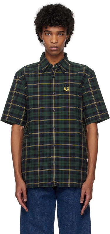 Skjorte Fred Perry Fred Perry Tartan Oxford Shirt Grøn | M9627, 0