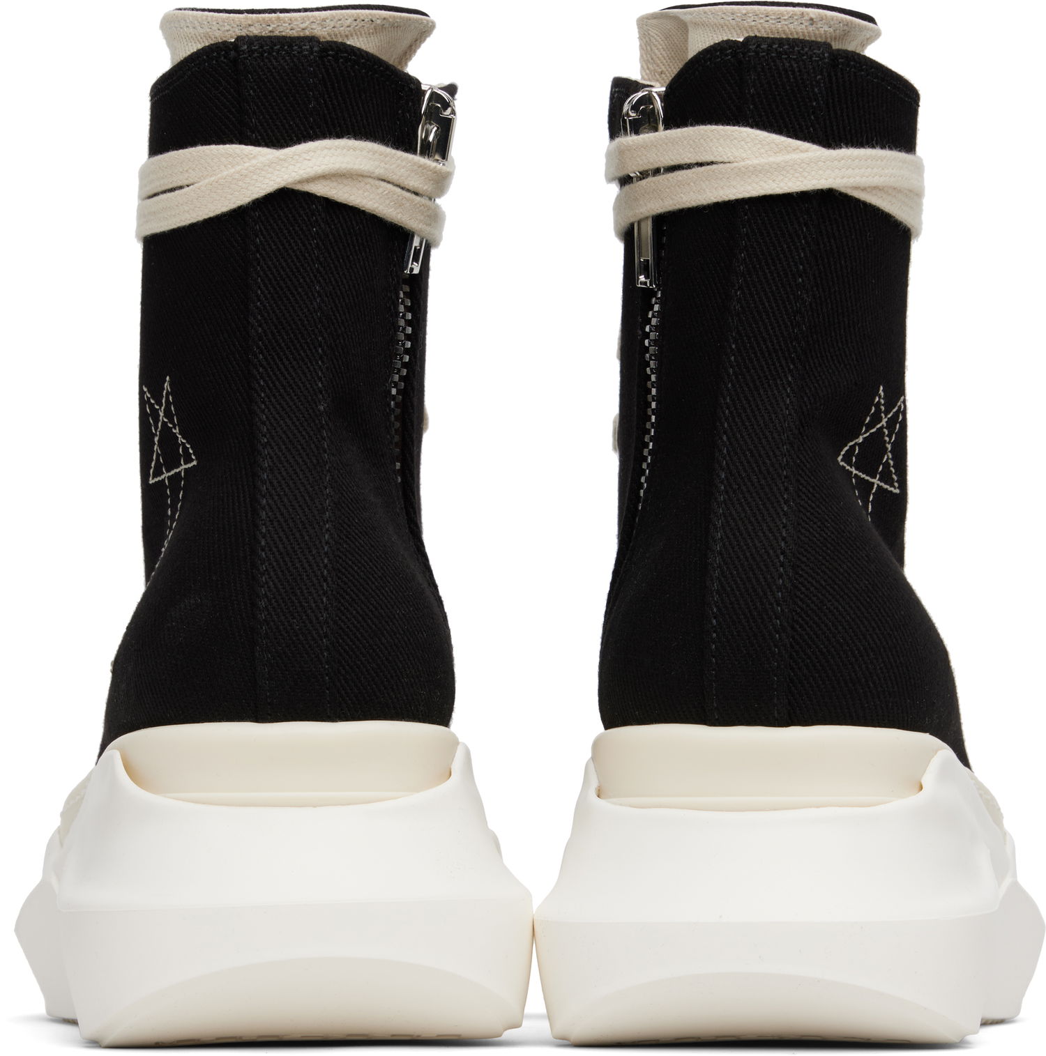 Sneakers og sko Rick Owens Rick Owens DRKSHDW Hollywood Abstract High-Tops Sort | DS01E3840 DOEM9, 1