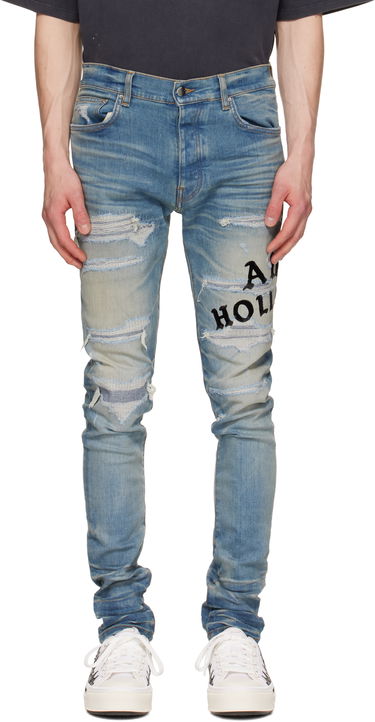 Jeans AMIRI AMIRI 'Hollywood' Repaired Jeans Blå | AMDNSY1152, 0