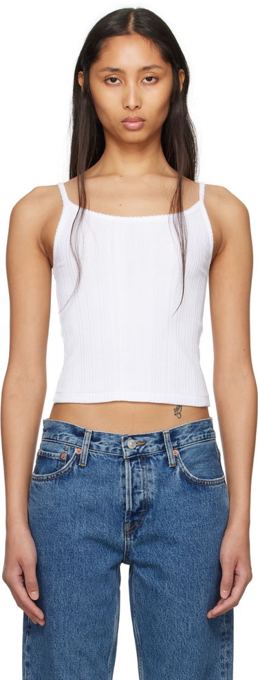 Tanktop RE/DONE Re/Done Hanes Edition Jolie Camisole Hvid | 865-02WVGRBTK, 0
