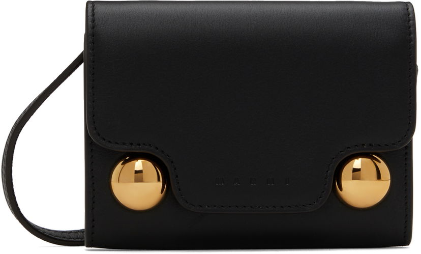 Tegnebog Marni Black Coin Holder Wallet Sort | PFMO0113U0 P6948