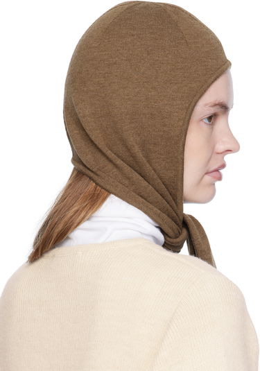 Beanie LEMAIRE Lemaire Fine Wool Head Scarf Beanie Brun | AC1229 LK1045, 4