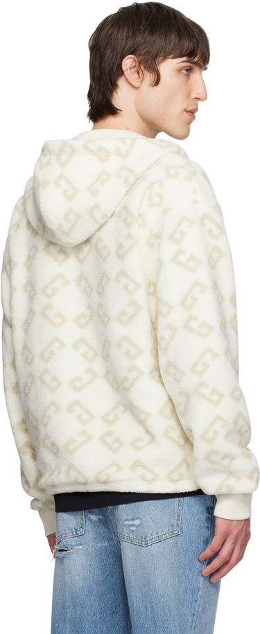 Sweatshirt Givenchy Givenchy Monogram 72 Jacquard Fleece Hoodie Hvid | BM01BV317L101, 2