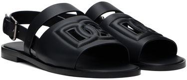 Sneakers og sko Dolce & Gabbana Dolce&Gabbana Calfskin Sandals Sort | A80433AO602, 3