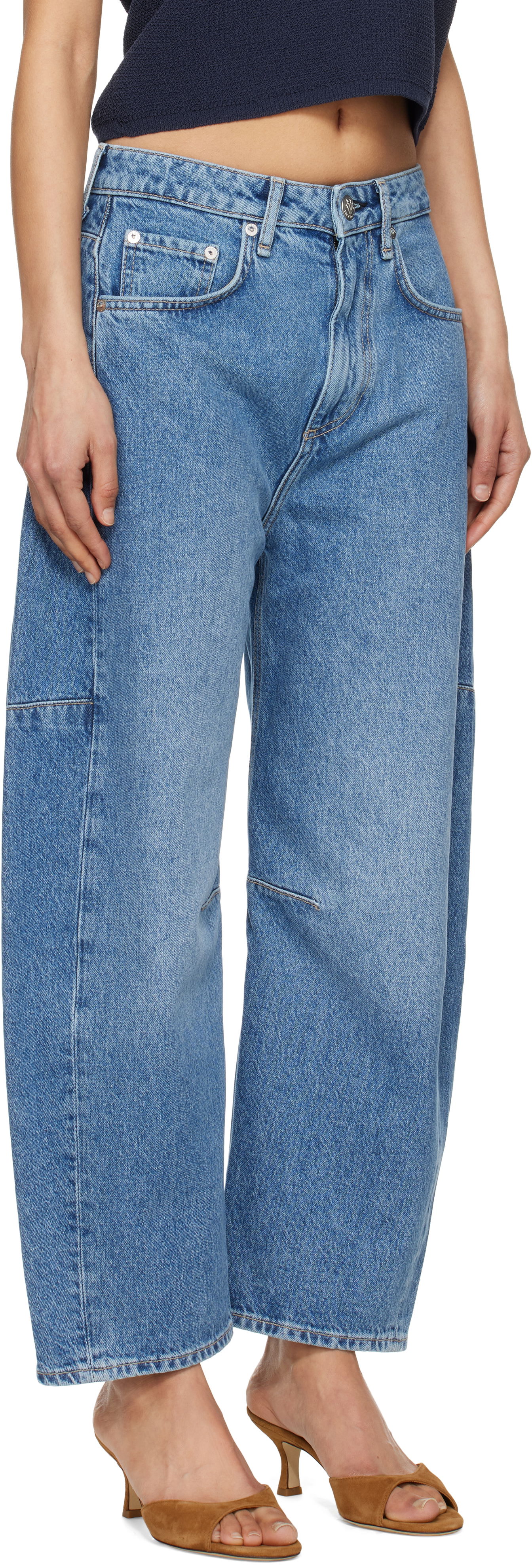 Jeans rag & bone rag & bone Charlie Ankle-Length Barrel Jeans Blå | WDD25S2994RGAC, 1