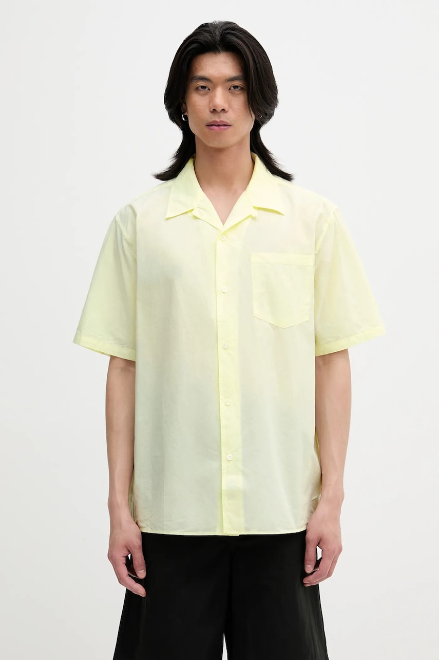 Skjorte NORSE PROJECTS Norse Projects Carsten Cotton Tencel Shirt, Regular Fit Gul | N40.0579.3043, 0