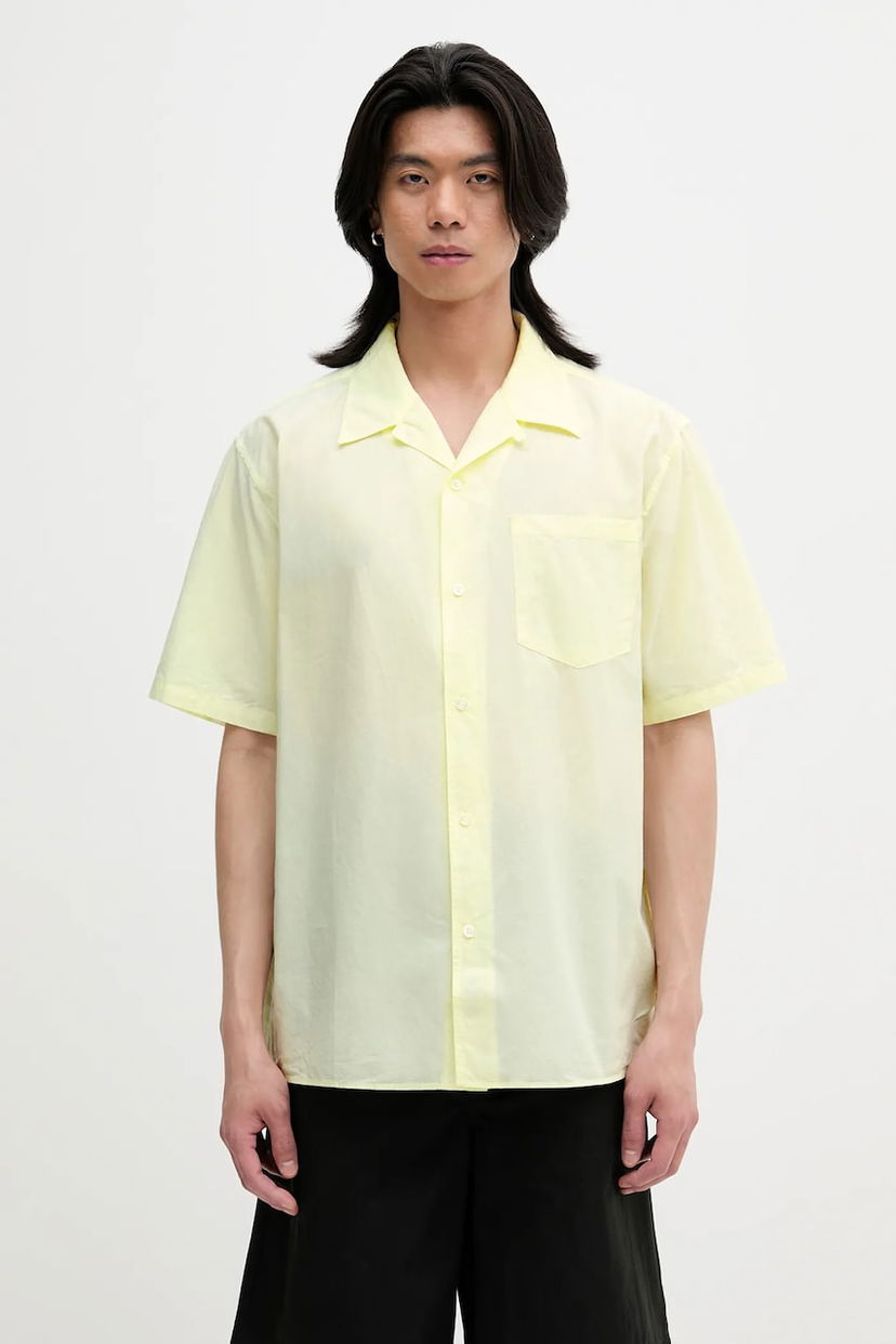 Skjorte NORSE PROJECTS Norse Projects Carsten Cotton Tencel Shirt, Regular Fit Gul | N40.0579.3043
