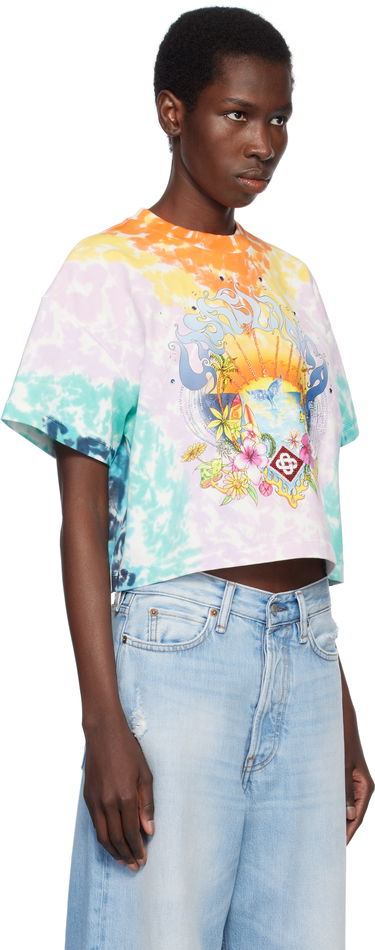 Crop top Casablanca Casablanca Surf Trip Tie-Dye Cropped T-Shirt Flerfarvet | WS25-JTS-037-01, 1