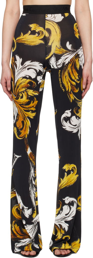Leggings Versace Versace Jeans Couture Flared Baroque Print Leggings Sort | E78HAC107_EJS471, 0